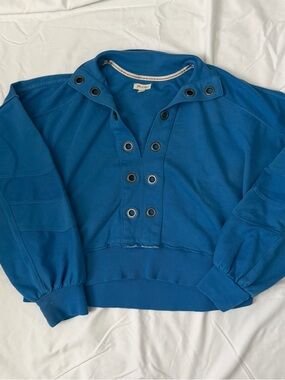 The Kamrie Pierced Popover Top by Pilcro Anthropologie Size Large